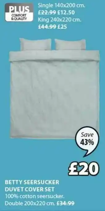 JYSK Betty Sersucker Duvet Cover Set offer