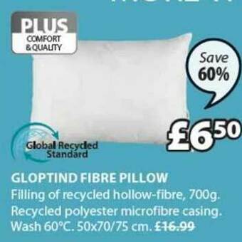 JYSK Gloptind Fibre Pillow offer