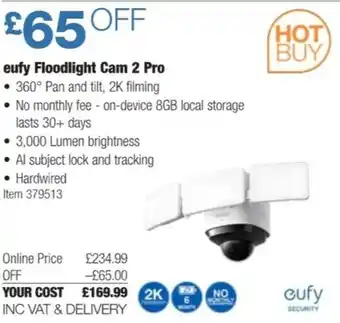 Costco eufy Floodlight Cam 2 Pro offer