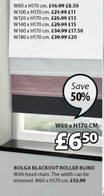 JYSK Bolga Blackout Roller Blind offer