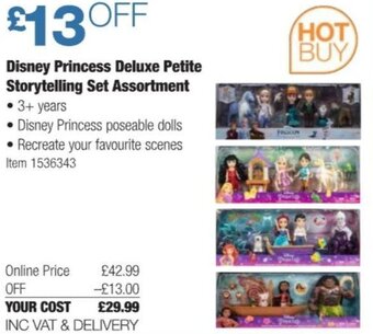 Costco Disney Princess Deluxe Petite Storytelling Set Assortment offer