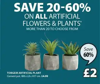 JYSK Torgeir Artificia Plant offer