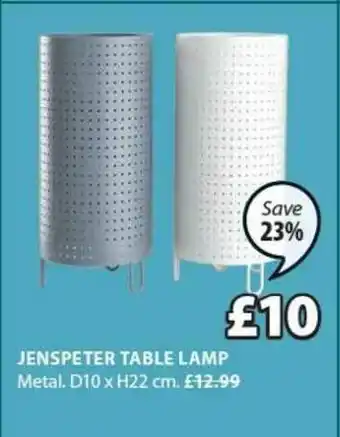 JYSK Jenspeter Table Lamp offer