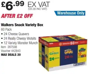 Costco Walkers Snack Variety Box 60 Pack offer