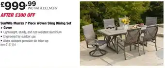 Costco SunVilla Murray 7 Piece Woven Sling Dining Set + Cover offer