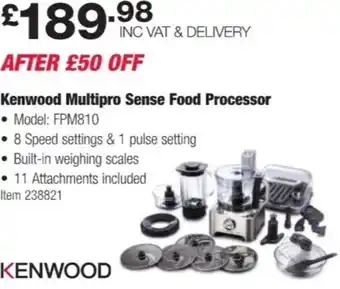 Costco Kenwood Multipro Sense Food Processor offer