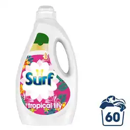 Morrisons Surf tropical lily concentrated laundry detergent 60 washes offer
