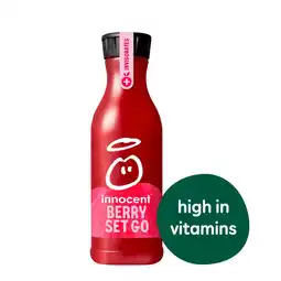 Morrisons Innocent plus raspberry, cherry, goji juice offer