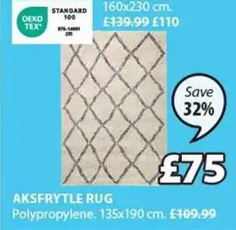JYSK Aksfrytle rug offer