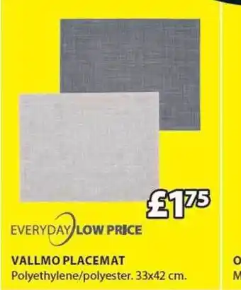 JYSK Vallmo placemat offer