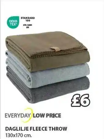 JYSK Daglilje fleece throw offer