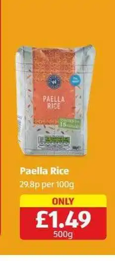 Aldi Paella rice offer