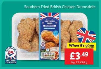 Lidl Southern fried british chicken drumsticks offer