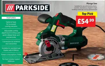 Lidl Parkside plunge saw offer
