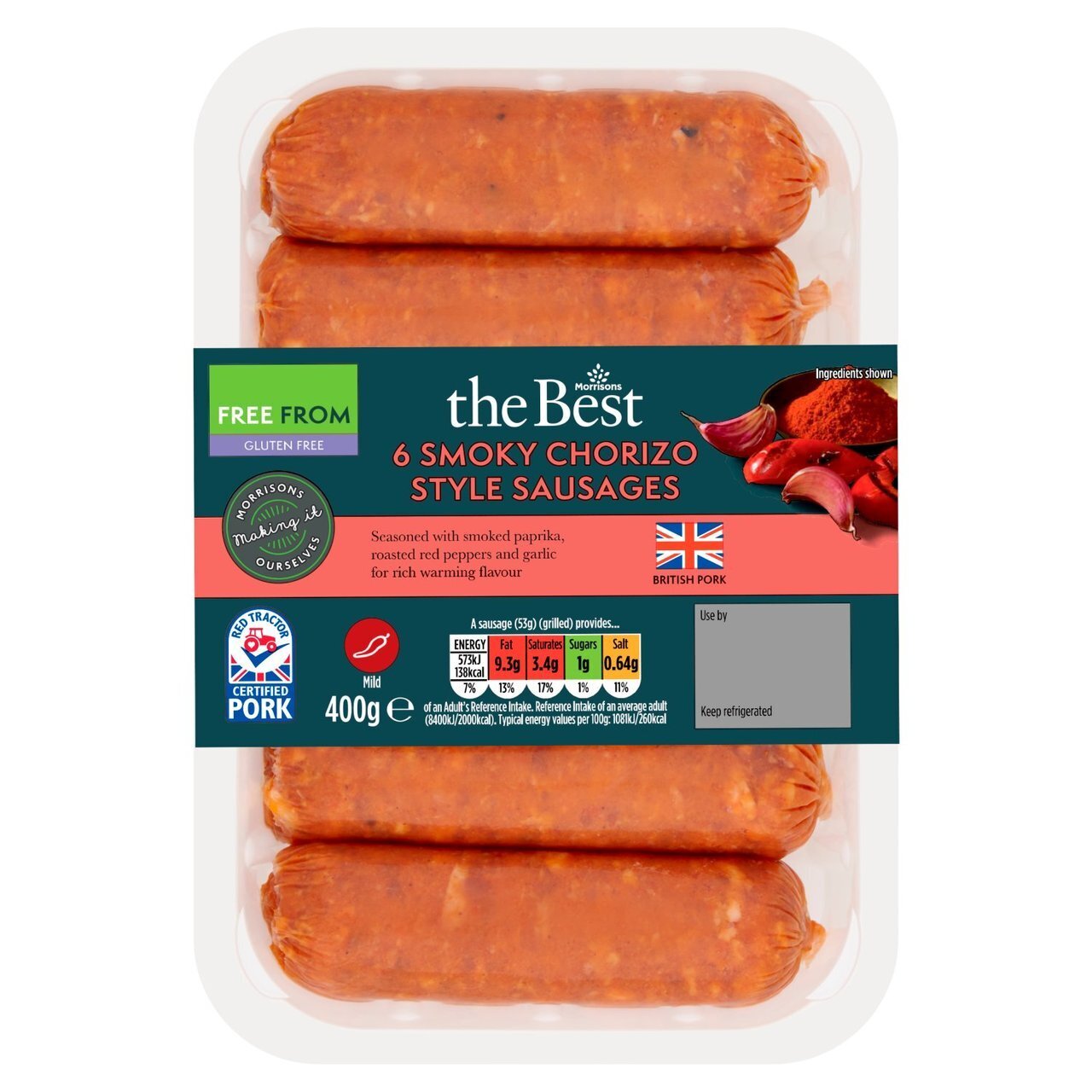 Morrisons the best chorizo style sausages offer at Morrisons