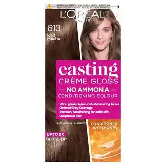 Morrisons L'oreal paris casting creme gloss 613 iced mocha light brown hair dye offer