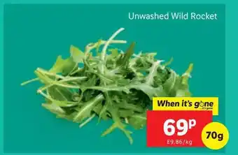 Lidl Unwashed wild rocket offer