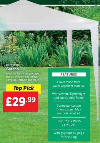 Lidl Rocktrail gazebo offer