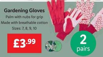 Lidl Gardening gloves offer