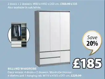 JYSK Billund wardrobe offer