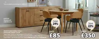 JYSK Marstrand dining table + hvidovre dining chair offer