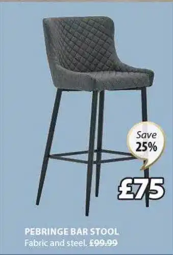 Pebringe bar stool