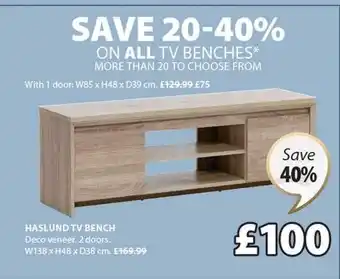 JYSK Haslund tv bench offer