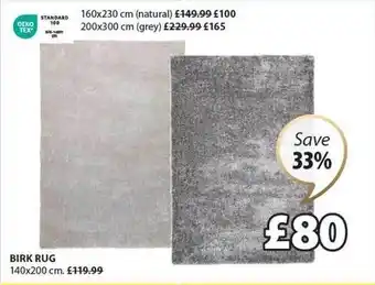 JYSK Birk rug offer