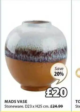 JYSK Mads vase offer