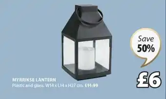 JYSK Myrrikse lantern offer