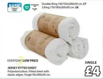 JYSK Jersey fitted sheet offer