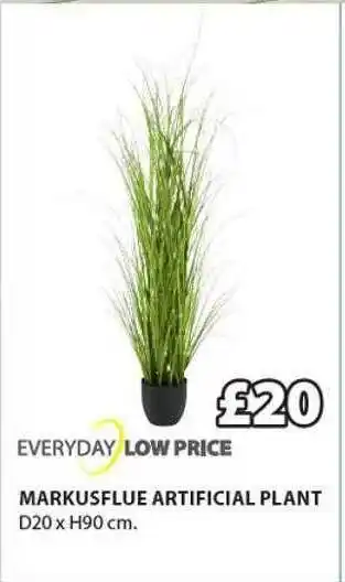 JYSK Markusflue artificial plant offer