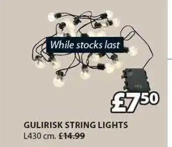 JYSK Gulirisk string lights offer