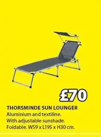 JYSK Thorsminde sun lounger offer