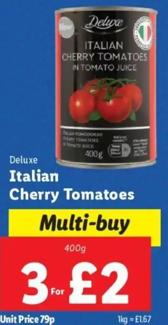 Lidl Deluxe Italian Cherry Tomatoes 400g offer