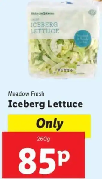 Lidl Meadow Fresh Iceberg Lettuce 260 g offer