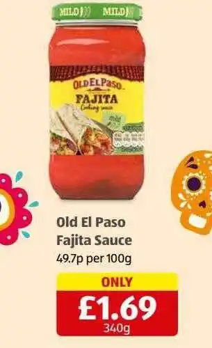 Aldi Old el paso fajita sauce offer