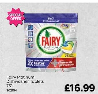 Bestway Fairy platinum dishwasher tablets offer