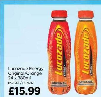 Bestway Lucozade energy offer