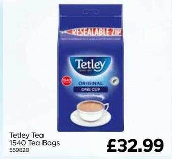 Bestway Tetley tea 1540 tea bags offer