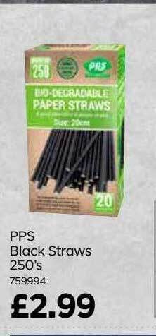 Bestway Pps black straws offer