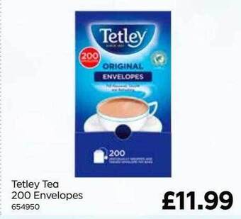 Bestway Tetley tea 200 envelopes offer