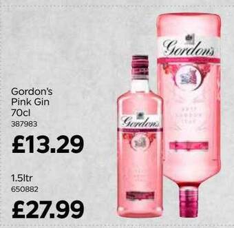 Bestway Gordon's pink gin offer
