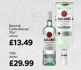 Bestway Bacardi carta blanca offer