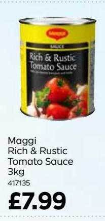 Bestway Maggi rich & rustic tomato sauce offer