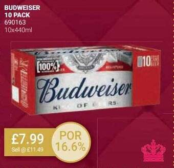 Bestway Budweiser 10 pack offer
