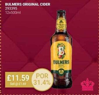 Bestway Bulmers original cider offer