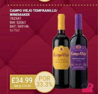 Bestway Campo viejo tempranillo-winemaker offer
