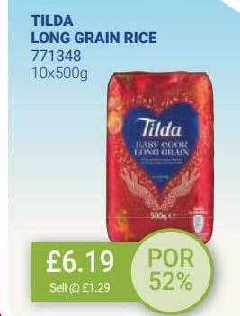 Bestway Tilda long grain rice offer