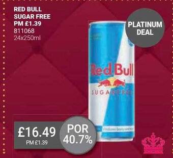 Bestway Red bull sugar free offer